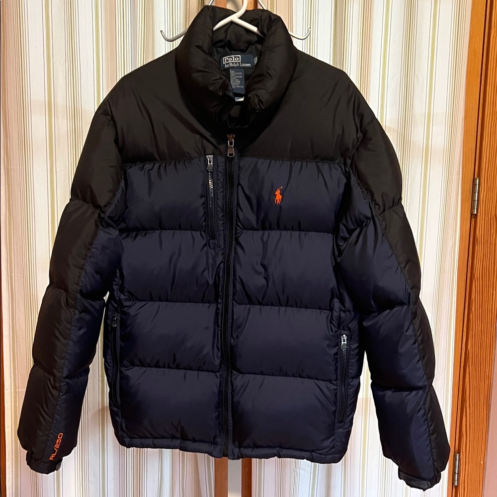 Ralph Lauren Navy & Black Puffer Down Jacket